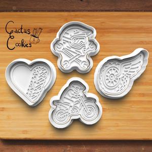 Motocross Cookie Cutter set 0874