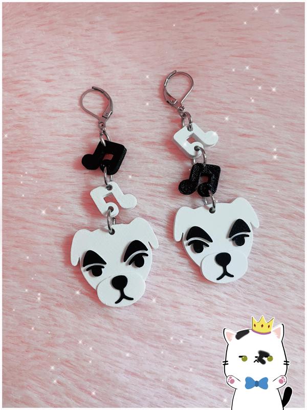K.K Slider inspired earrings - Animal Crossing