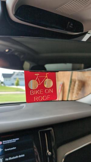 Bike On Roof Hang Tag