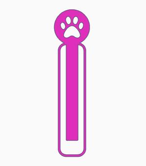 Cat Paw Paperclip Bookmark 3.stl
