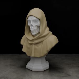 Hooded Skeleton Bust
