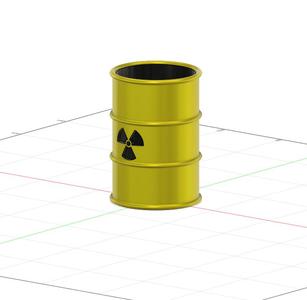 Toxic waste barrel pen holder