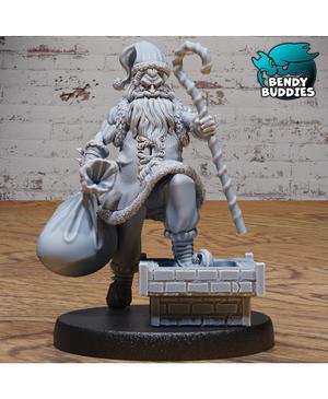 Santa Claus Buddy / Father Christmas Model / Collectible Xmas Figure / Bad Nicholas Statue 