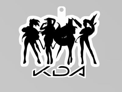 KDA LEAGUE OF LEGENDS SILHOUETTE KEYCHAIN