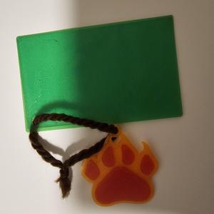 Credit card sized bookmark with Keychain Mounting hole