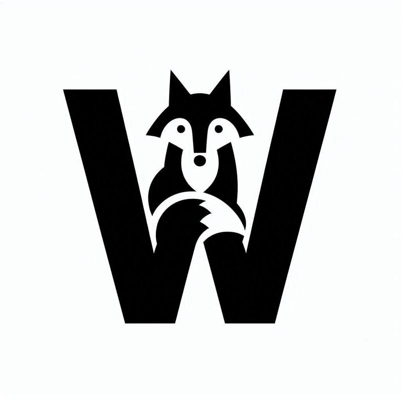 Fox alphabet: Letter W (version 1)