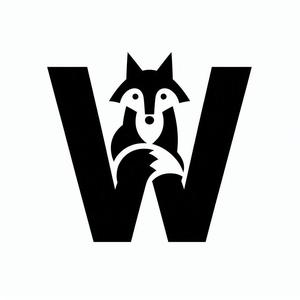 Fox alphabet: Letter W (version 1)