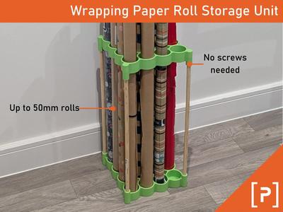 Wrapping Paper Roll Storage Unit