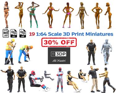 C1 19 1 64 Scale 3d Print Miniatures 3D Model Collection