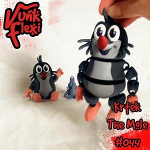 Krtek The Little Mole Multicolor Flexi Print-In-Place + figure & keychain