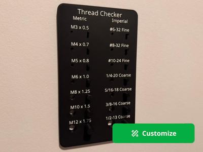 Thread Checker Board Customizable