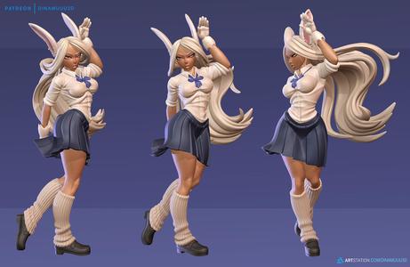 Rabbit Rumi Usagiyama School Girl SFW NSFW 3D Print Model STL
