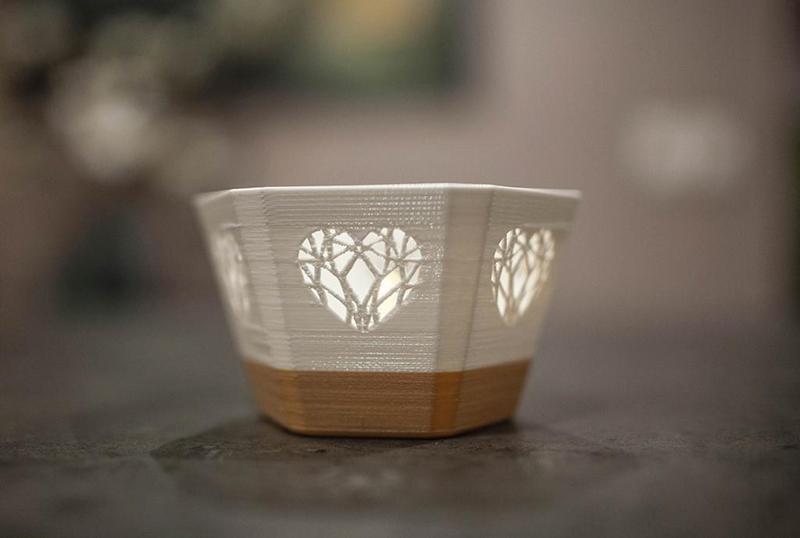 Valentine’s day heart shaped candle holder
