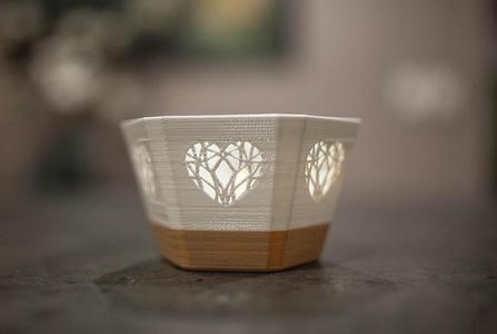 Valentine’s day heart shaped candle holder