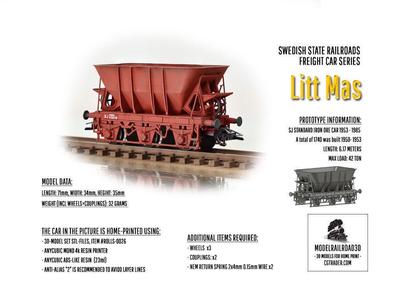 ROLLS-0026 Swedish Railways Iron Ore car Litt Mas H0-scale