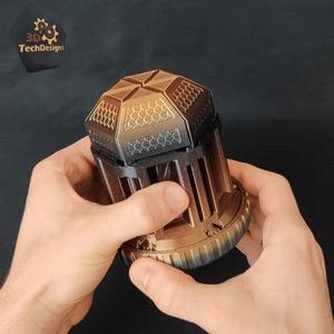 Geared Spinning Doors Box Print in Place