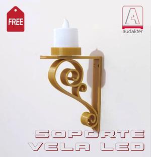 FREE – 3D Design LED Candle Holder