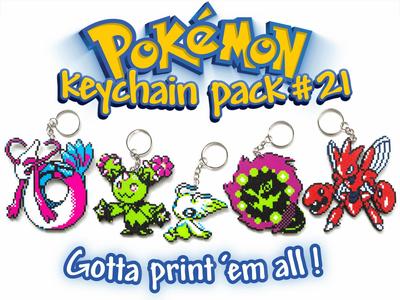 Pokemon Keychain Pack #21 – Celebi Scizor Milotic
