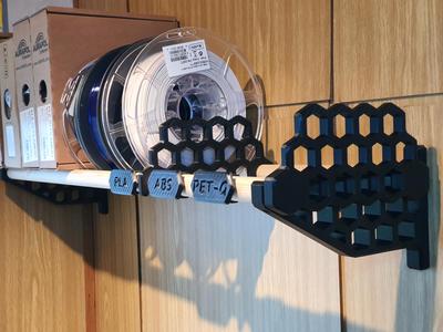 Spool shelf divider and end cap