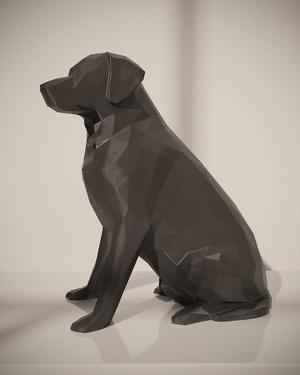 Labrador dog Lowpoly Sculpture Animal Dog STL File 3D Print Stl File | Stl File For 3D Printers | 3D Home Decor – Digital Download