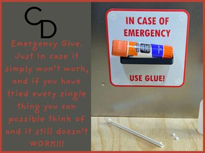 Emergency Glue Sign Holder