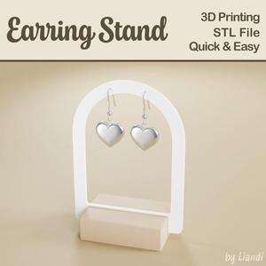 Arch Earring Stand STL – 3D Print File, Jewelry Display Stand, Earring Holder, Digital Download for Commercial Use