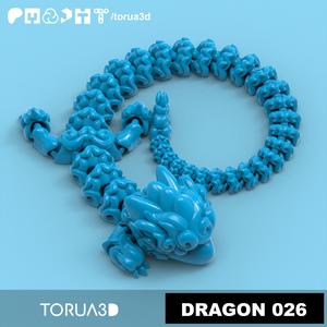 Articulated Dragon 026 – Print in place – No supports – STL
