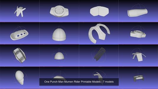 One Punch Man Mumen Rider Printable Models 3D Model Collection