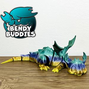 Cute Dragon Dreamy / Dino Articulated / Print-in-Place Dinosaur / Fable Beast / Creature World Encounter