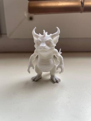 Fantasy Monster STL Cute Demon Creature for 3D Print FDM Ready