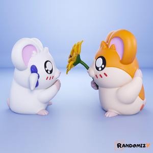 Hamtaro and Bijou – Valentine (Fanart)