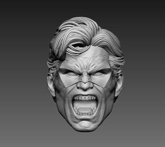Angry Hal Jordan Headsculpt for Action Figures