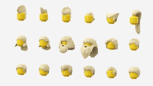TwindBricks3D - Minifigures Hair pack 4