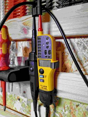 Wall mount holder to screw on for a Fluke T150   