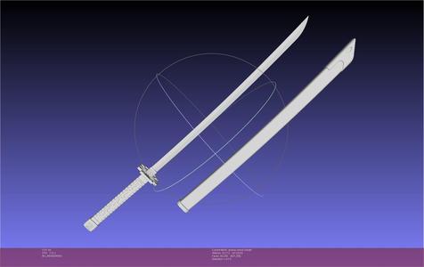 Akame Ga Kill Akame Sword And Sheath Printable Assembly