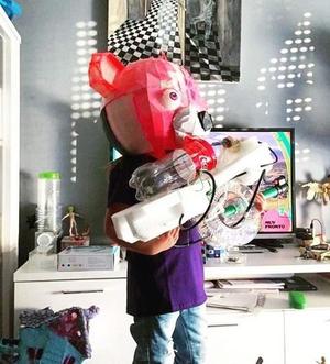 fortnite bear full head mask . mascara