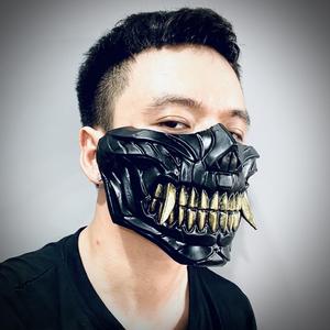 Hannya Cyber Half Mask - Halloween Cosplay