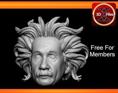 Albert Einstein Head Sculpt - Custom Action Figure head