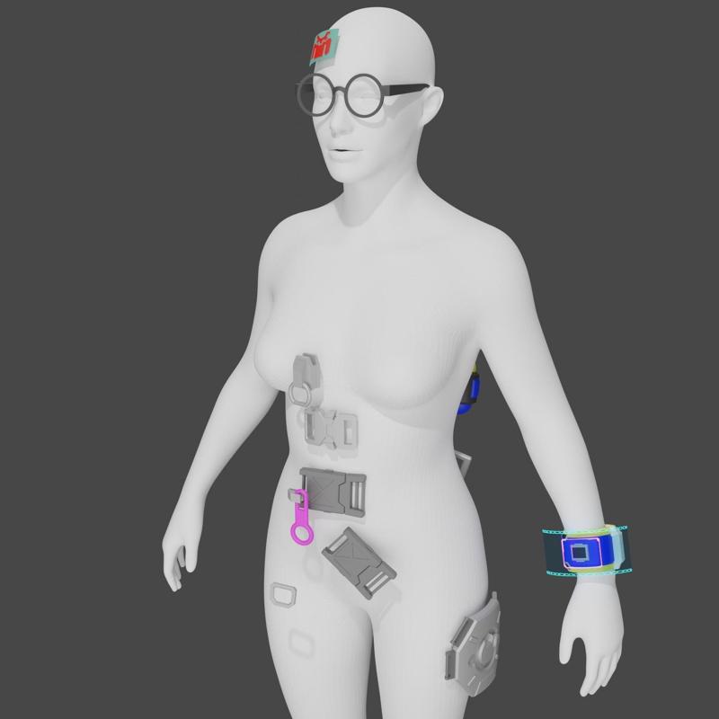 Killjoy accessories  hacker bracelet 3D print for cosplay