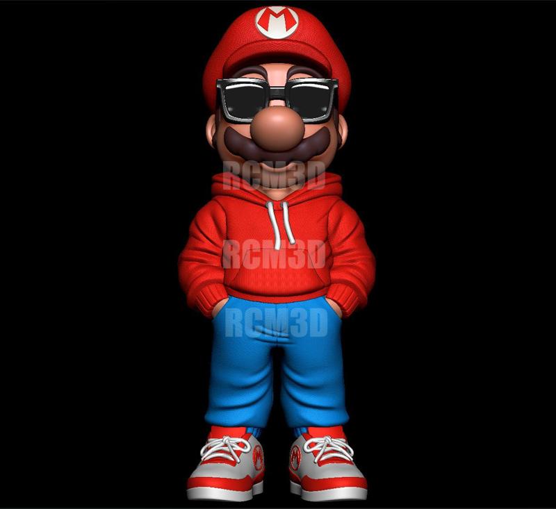 Super Mario urban style statue