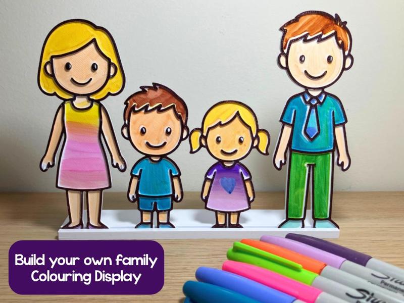 Build-Your-Own Family Display Colouring Set 