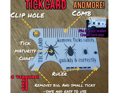 Tick Card - Credit card size - 4 versions