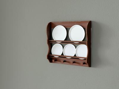 1/6 doll house  vintage dish rack with dishes