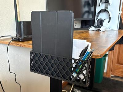 Side of Desk I-pad/Paper Basket Organizer