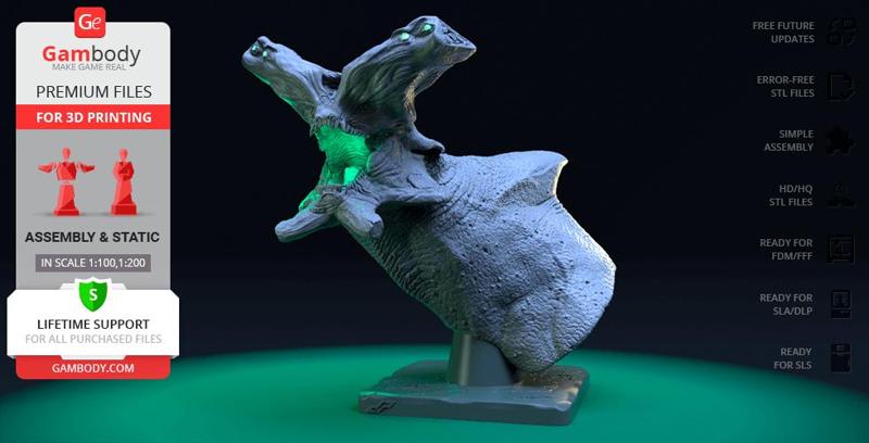Slattern Bust 3D Printing Figurine | Assembly