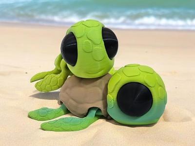 Articulated Baby Sea Turtle Fidget - NO AMS & AMS 