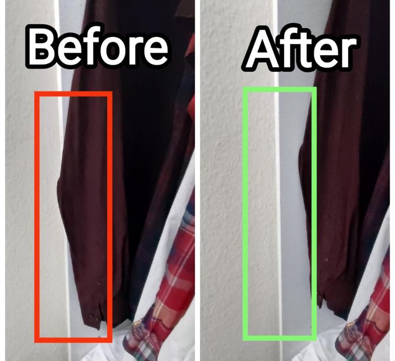 IKEA wardrobe clothes rod mod for sliding door