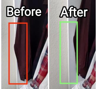 IKEA wardrobe clothes rod mod for sliding door
