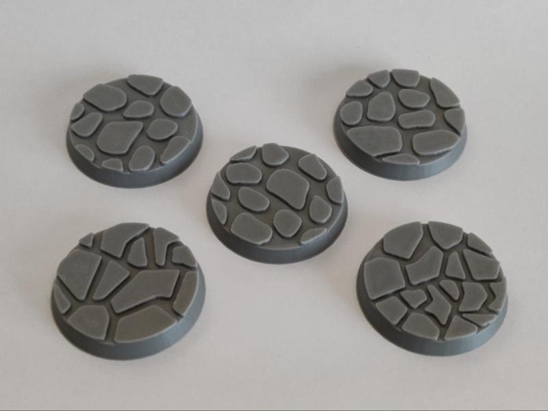 32mm Miniature Model Bases - Stone - Pack 4