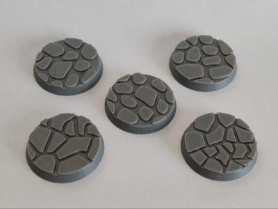 32mm Miniature Model Bases - Stone - Pack 4